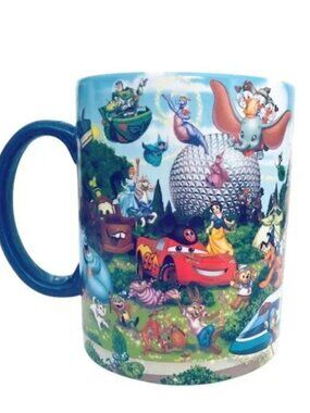 Walt Disney World XL Coffee Mug Mickey Castle Monorail 2014